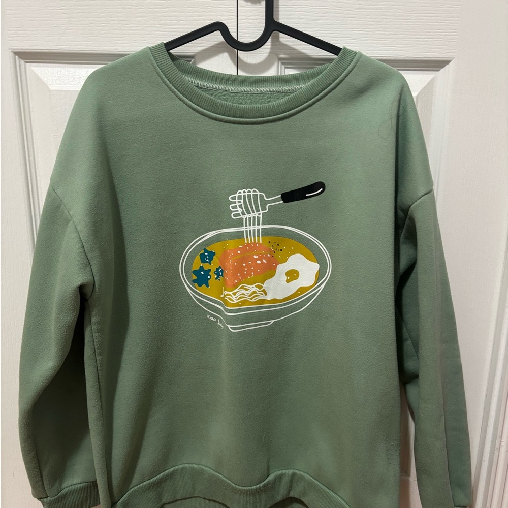 Green Graphic Ramen Sweatshirt